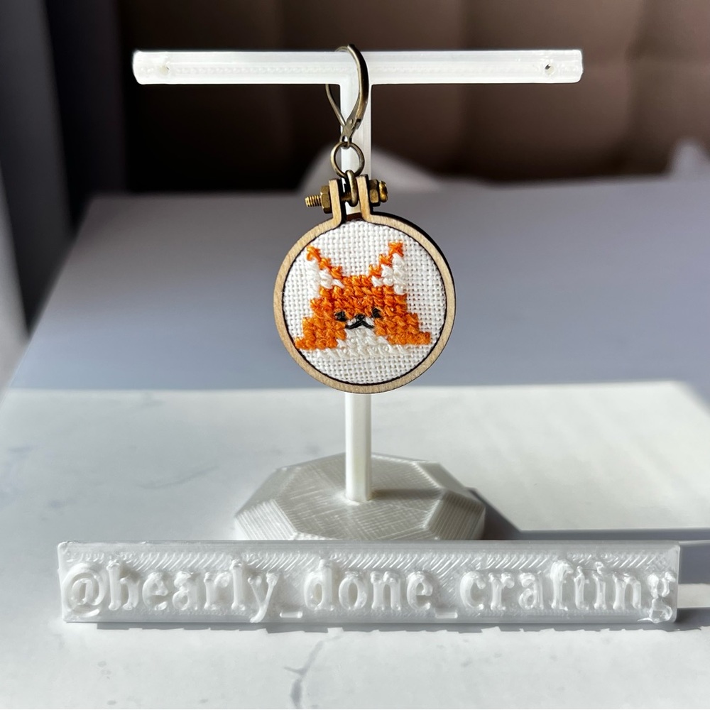 Handcrafted Fox Embroidery Charm